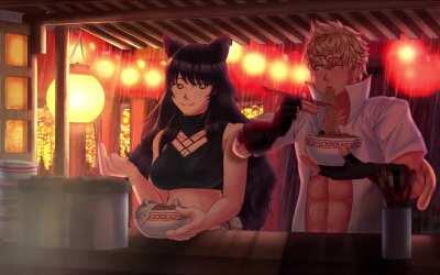 Blacksun (Blake Belladonna x Sun Wukong) Animation Commission, done by @FatCowKun on Twitter/Tumblr!