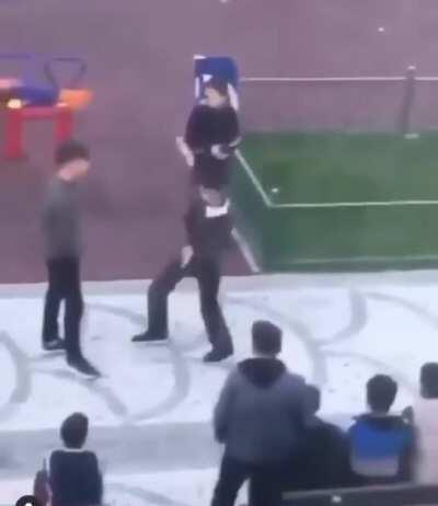 Turkish teens doing their traditional dance