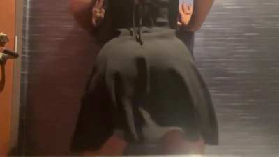 Getting freaky twerking in bathroom stall (upskirt final boss)