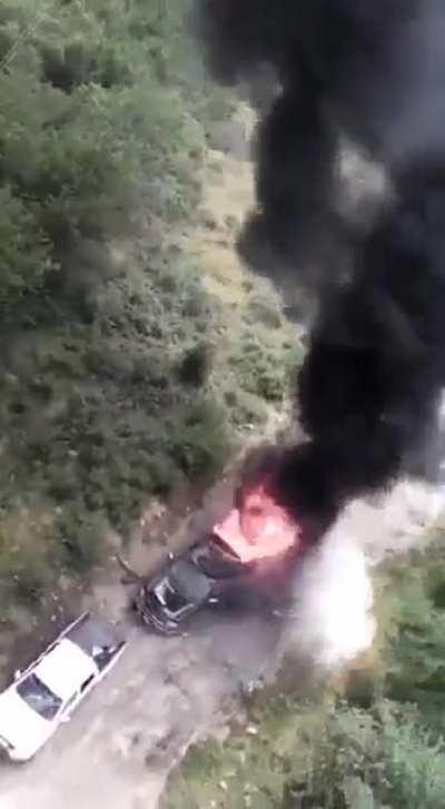 Brazilian Police use a M134 Minigun to fire on a cartel convoy