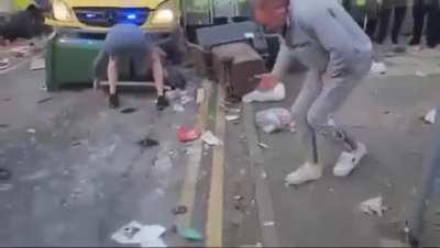 imagine rioting and your own guy hits you with a brick 🤣🤣