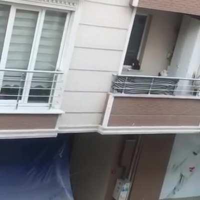 What ends up happening when you try to throw something at someone from your 2nd floor balcony?