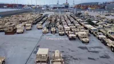 NATO equipment arriving in Europe