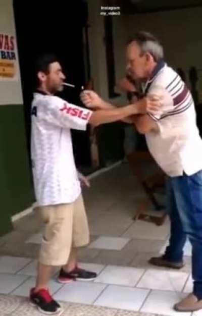 Lighting a cigarette