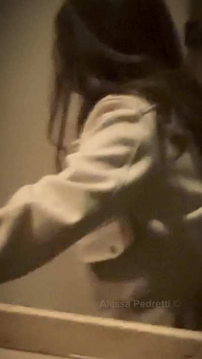 My mini skirt could not go to waste so I took my date to the bar bathroom