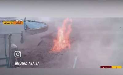 A footage of CCTV shows what happened yesterday in the European-Gaza hospital after a massive airstrike on the hospital