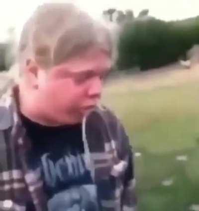 Although he was unable to talk, he’s still having a good time