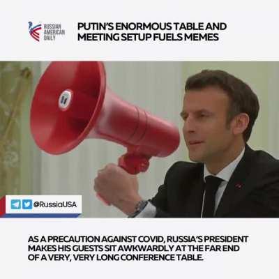 Social distancing, Putin style.