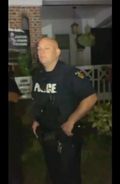 Protester tells police officer guarding Troy, NY mayor's home that his face is 