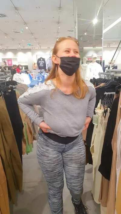 This time the security cameras caught me, but I bought the coat anyway. Heh [GIF]