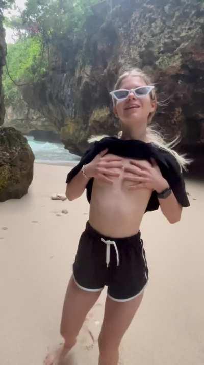 the wind caresses my nipples so pleasantly