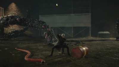 Vergil tries to intimidates a propane tank