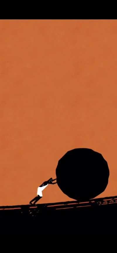 mobile game based off the Sisyphus rock push meme (Sisyphos)