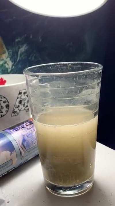 There’s a brown rock inside the cup, wth is going on?