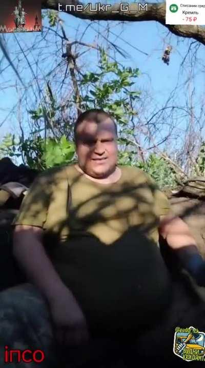 UA POV: An overweight Ukrainian guy at the front. It's very hard for him