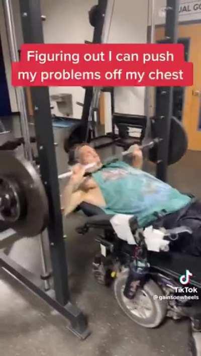 Man becomes jacked in spite of his debilitating accident..