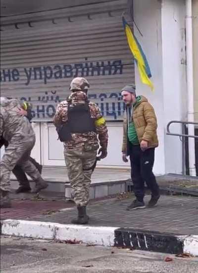 Flags are flying in Kherson city