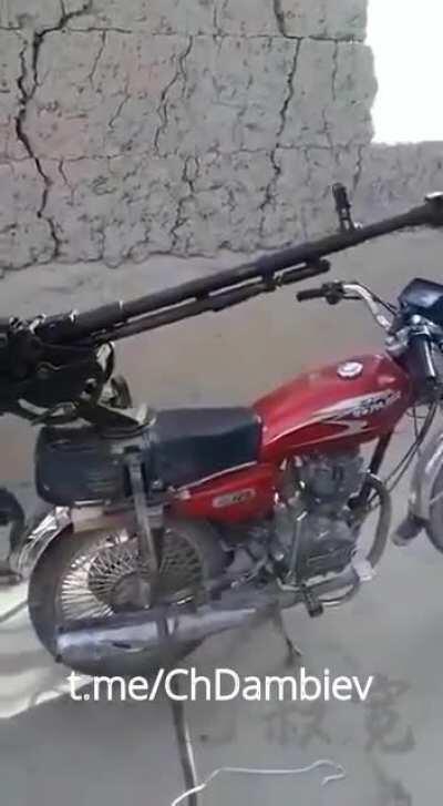 They like to install DSHK heavy machine gun on Chinese mopeds in Afghanistan.
