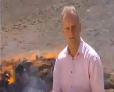 BBC reporter inhales too much