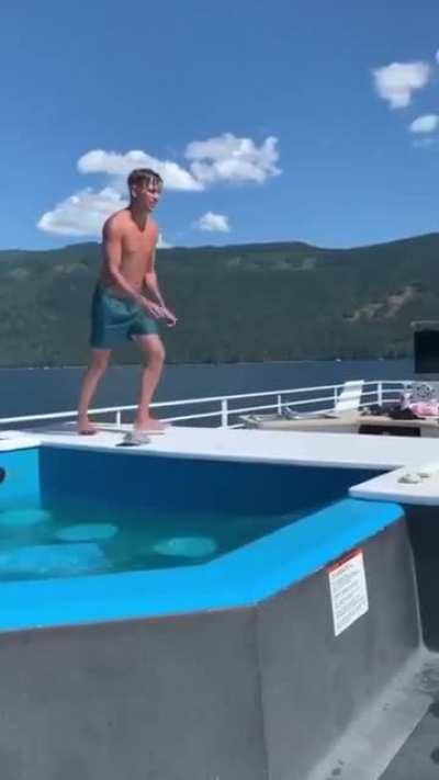 To jump into lake.