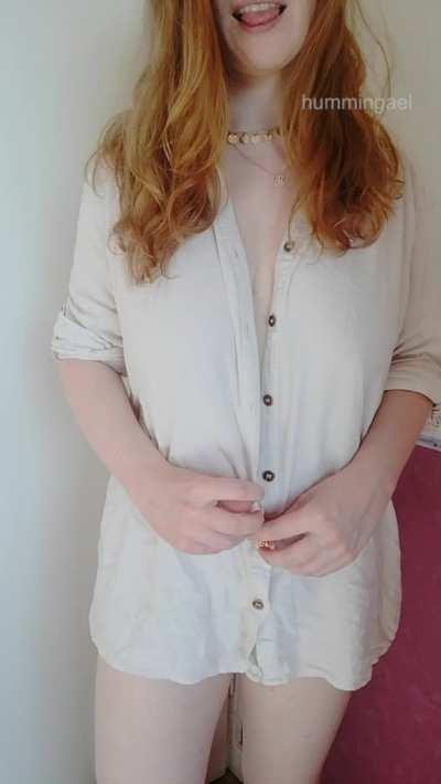 On the menu today: a short, busty redhead who loves to tease!