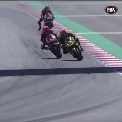 MotoGP driver thinks race is over with one lap remaining