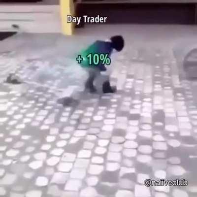 That's the perfect scenario of how Crypto day traders life goes on every day. Sometimes up, other time down.