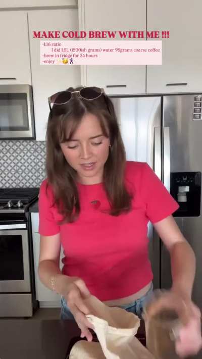 Making cold brew with Susi