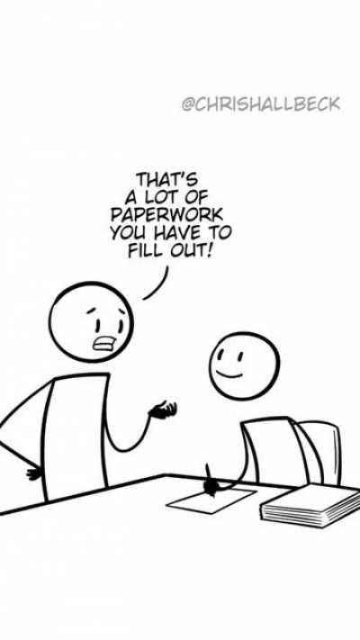 Aah! Paperwork