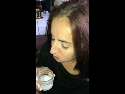 Amateur Swallows a Jar of Rancid Cum Part I-