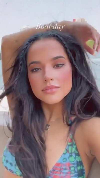 Becky having a boat day in Miami