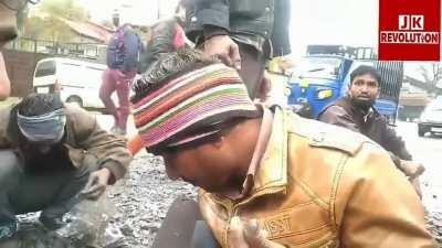 Indians are traveling to Kashmir and digging roads in hopes of finding gold. This Indian state led rumour is deliberately being spread. This is how US government made large population migrate to California during gold rush even though there was barely any