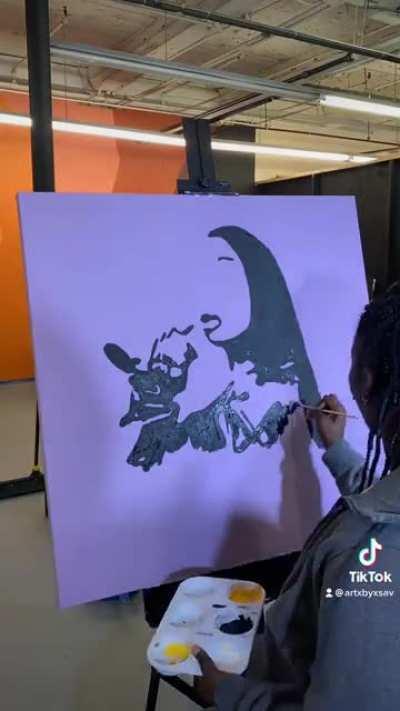 Celebrating this powerful hottie this beautiful month ✊🏿 Art by Me: Artxbyxsav