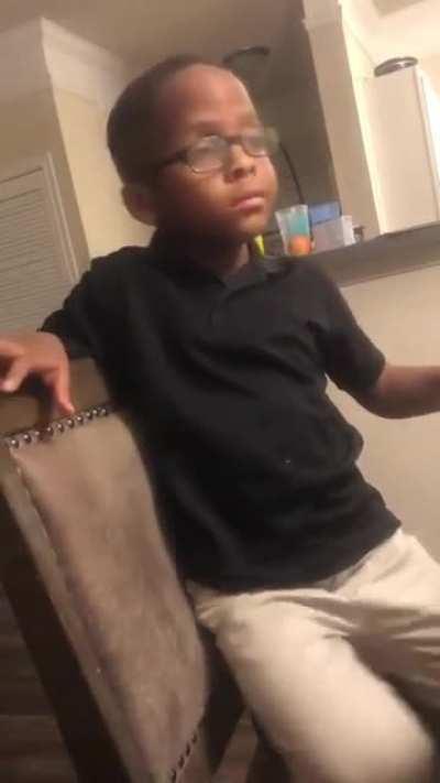 Kid catches parents doing “it”; recites bedroom noises at the dinner table.