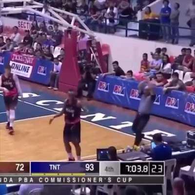 A foul on the court is repayed