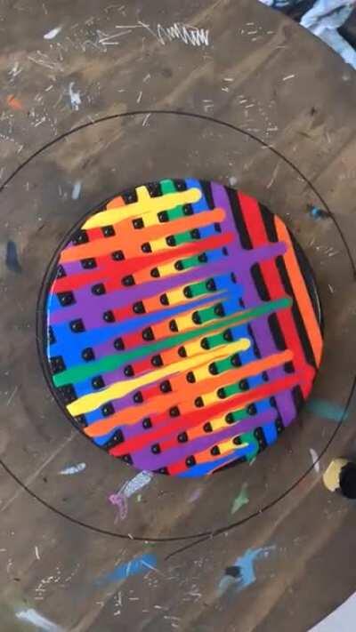 Some rainbow DRIPS and DOTS for your viewing pleasure