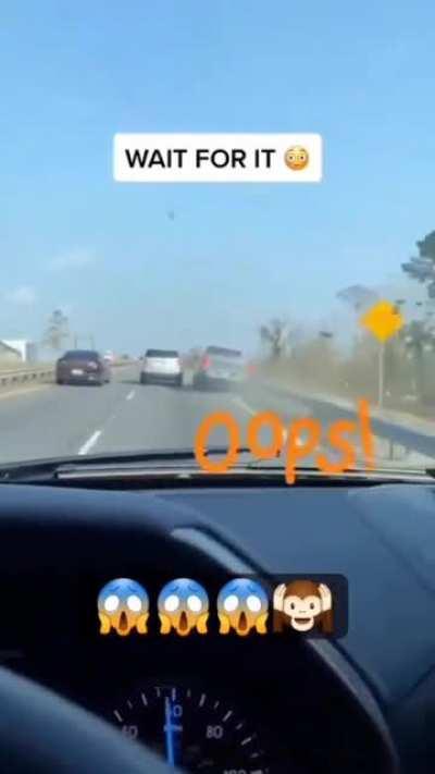 When you are impatient and decide to pass on the shoulder