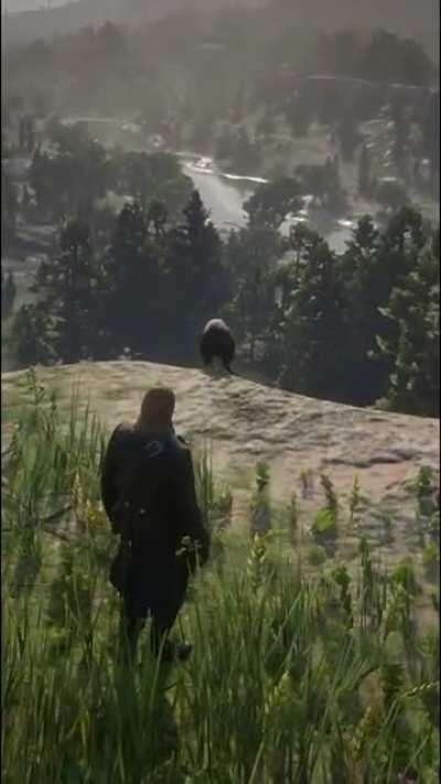 Arthur having a chat with Micah