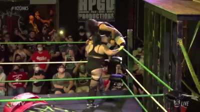 Mickie Knuckles headbutts Kennedi Copeland
