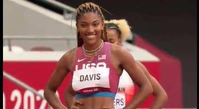 She caught the camera guy staring