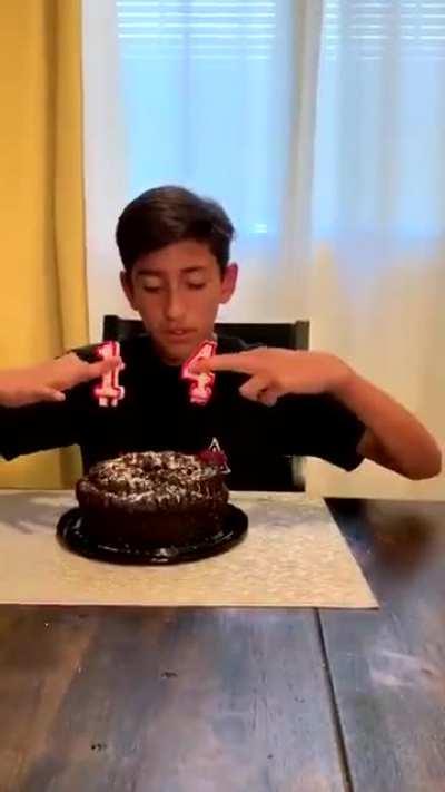 To Get Slammed with a birthday cake