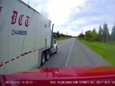 Waiting for just the perfect moment to accelerate and try to cause an accident.(B.C. Canada)