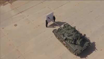 T-80U showing off its art skills and drawing a self-portrait