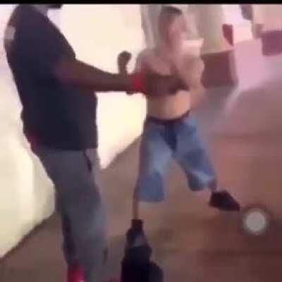 That short dude is a deluded man... wth was he trying