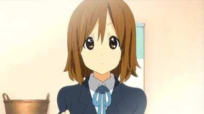 A pouting Yui