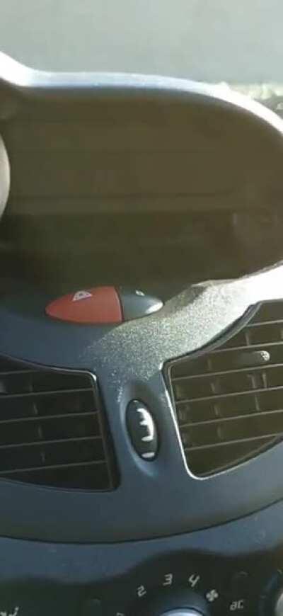 Listening to Poster girl and the seat belt warning beep followed the beat of the music