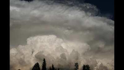 Massive cumulonimbus cloud evolution