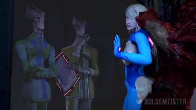 Samus gets her cunt broken by krogan