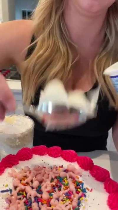 Just why? Gender reveal cake