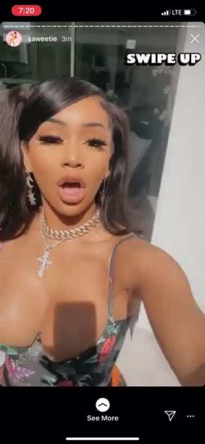 big titties and mini nip slip from her story